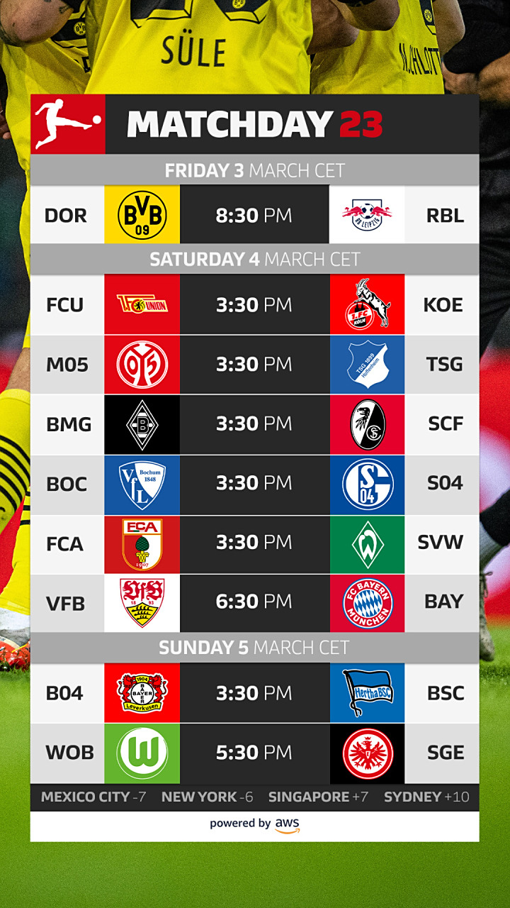 拜仁慕尼黑继续领跑德甲积分榜